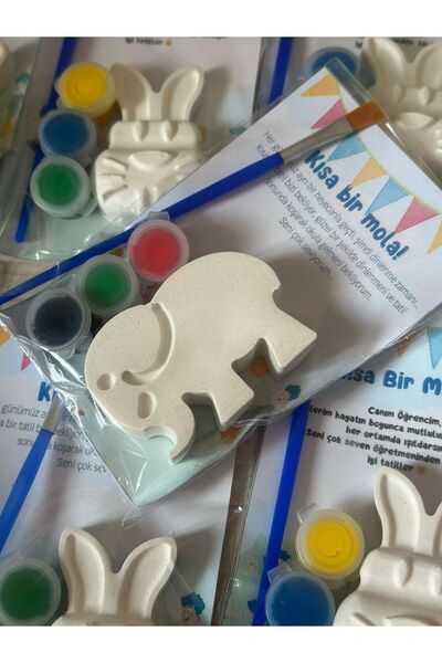 HARİKALAR DÜKKANI Fil Figürlü Taş Tozu Boyama Seti Karne Hediyesi / Yılbaşı /...