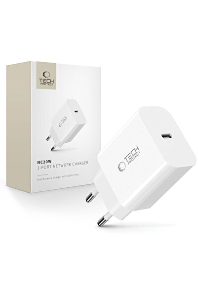 Tech-Protect 5906302380985 NC20W 1x USB-C 3A 20W Alb