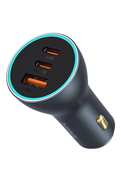 Baseus Golden Contactor Pro, 65W, 1xUSB, 2xUSB-C, GaN, Grey