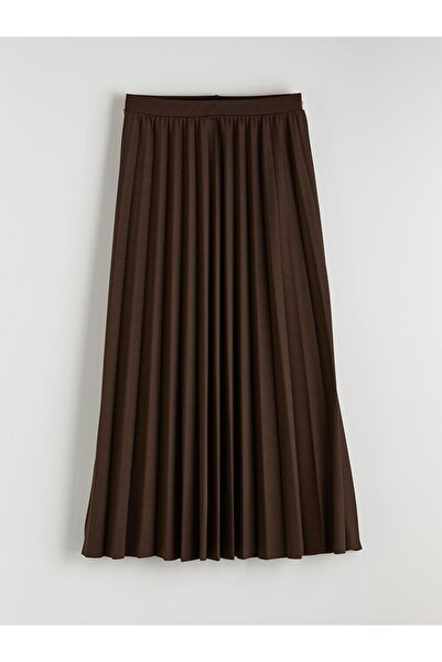 LC Waikiki Elastic Waist Crepe Pleated Skirt