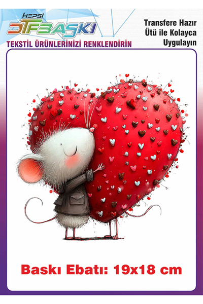 F17 Ajans طباعة نسيجية على تي شيرت بتصميم فأر لطيف يلتصق بالملابس عند الكي