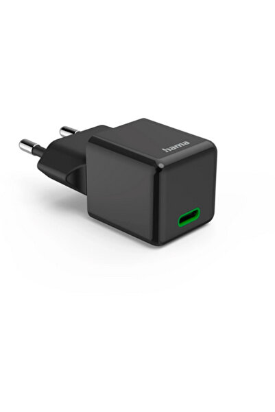 Hama Fast Charger, GaN, USB-C, Super-Mini Charger, PD, 30 W, black