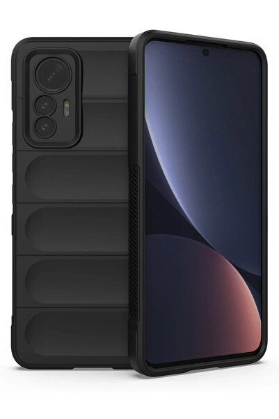 Hulyomer Hub حافظة هوليومر شاومي مي 12 لايت من السيليكون الأفضل - أسود 1185576