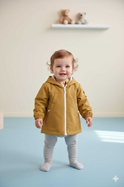 Benittokids Girl's Mesh Inside K Hooded Raincoat