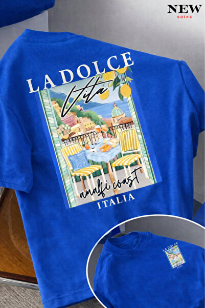 New Shine تي شيرت مطبوع للجنسين من لا دولتشي فيتا