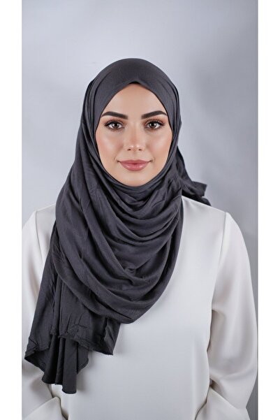 Helium Scarves Antrasit Luxury Penye Şal- Kadın Tesettür Jersey Hijab