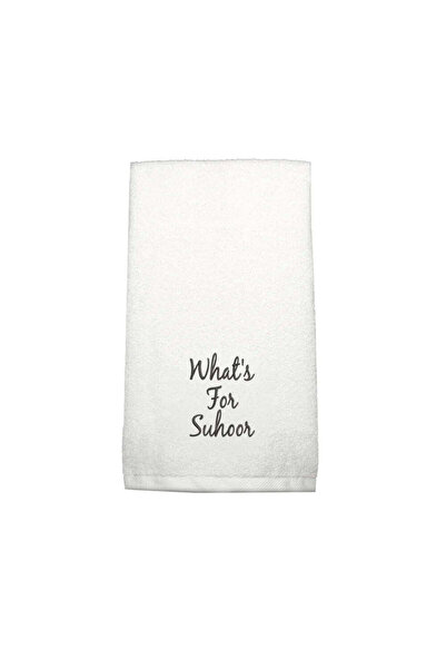 BYFT Embroidered For You Ramadan Cotton Hand Towel - What's for Suhoor Design