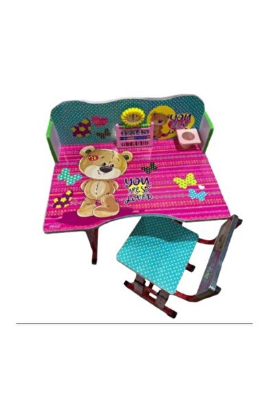 E EFRALL Birou reglabil pentru copii cu scaun și elemente interactive - ROZ, ...