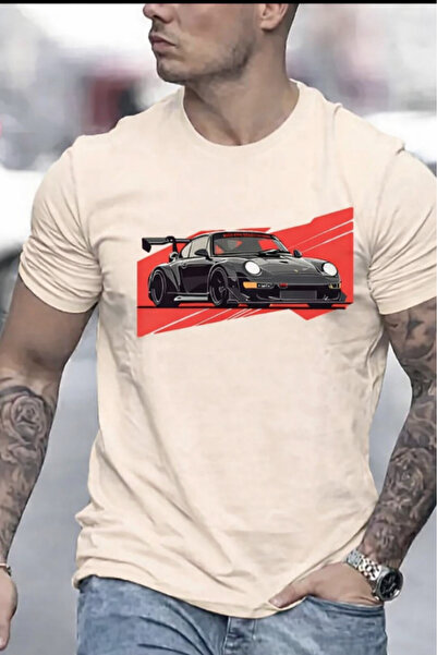 New Shine تي شيرت مطبوع عليه سيارة للجنسين