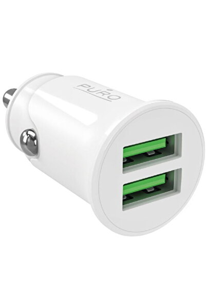 Puro Încărcător auto PUMCHUSB2A10WWHI 2x USB-A 10W Alb