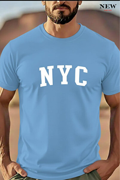 New Shine تي شيرت مطبوع للجنسين من نيويورك سيتي