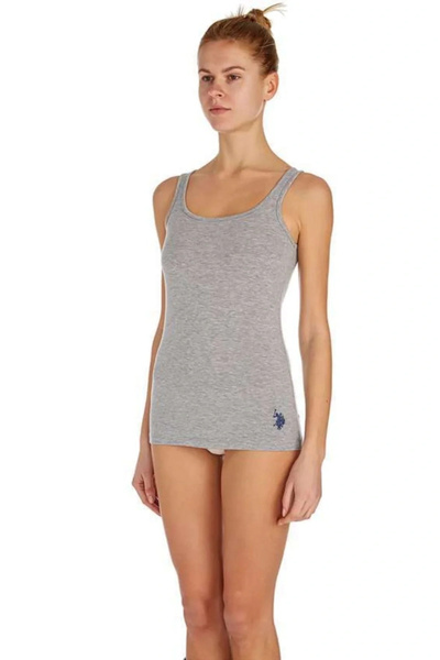 U.S. Polo Assn. Tricou sport pentru femei, gri Melange Dd.92mer.6hyb.b6ho.k0z...