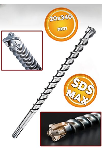 GFB GFB2105 Sds Max Hilti Beton Beton Delme Matkap Ucu 20x340 mm 4 Elmaslı