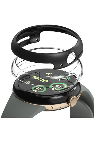 Ringke Husa pentru Google Pixel Watch 3 45mm + Folie (set 2) - Slim - Clear /...
