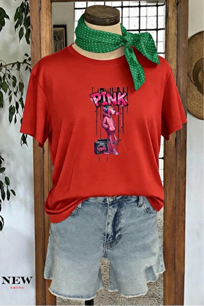 New Shine تي شيرت مطبوع عليه نمر للجنسين