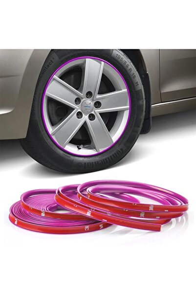 Avex Inele de protectie si decor jante, adezive, din plastic flexibil - VIOLET