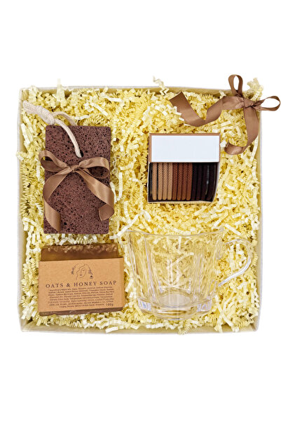 OEM Set cadou pentru tine - Sapun cu miere si ovaz - Piatra naturala vulcanic...