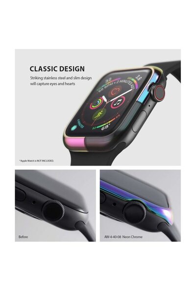 Ringke Stainless steel ornamental frame Apple Watch 4 40mm Electric Blue