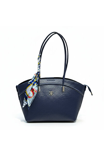 Çanta Trend Navy Blue Women's Shoulder and Shoulder Bag 24X34 Size