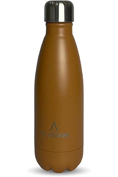Atlasware زجاجة مياه فاخرة من الفولاذ المقاوم للصدأ، سعة 350 مل، معزولة بجدار...