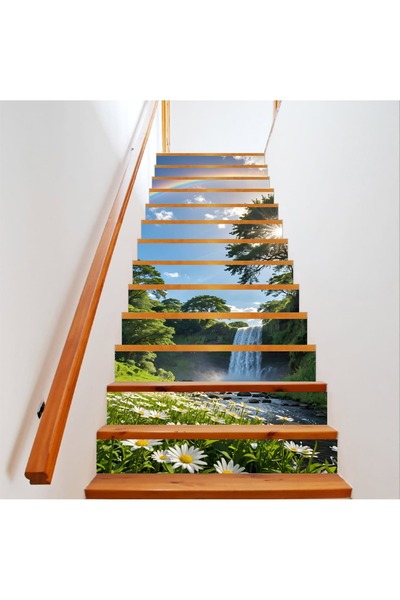 Avex Sticker decorativ pentru scari interioare, print autoadeziv de inalta re...