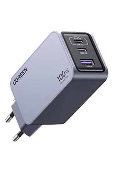 Ugreen Încărcător rapid de perete GaN Tech Nexode Pro 100W, 1x USB-A și 2x US...