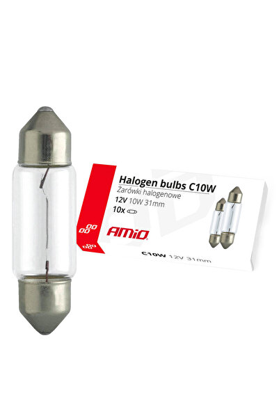 ART Set 10 becuri cu halogen C10W Festoon, 31mm, 12V