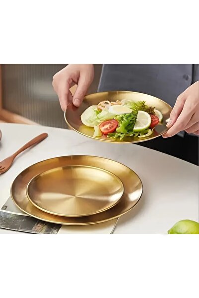 Silpus Home Collection 2-Piece Stainless Steel Presentation Plate 20cm.