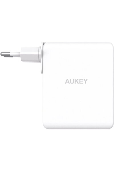 AUKEY PA-B7O WH, 140W, încărcare rapidă, 2 x USB-C, 1 x USB-A, Alb