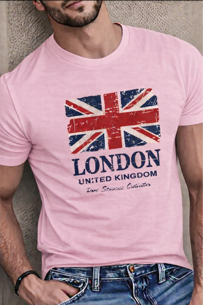 New Shine تي شيرت مطبوع عليه لندن للجنسين