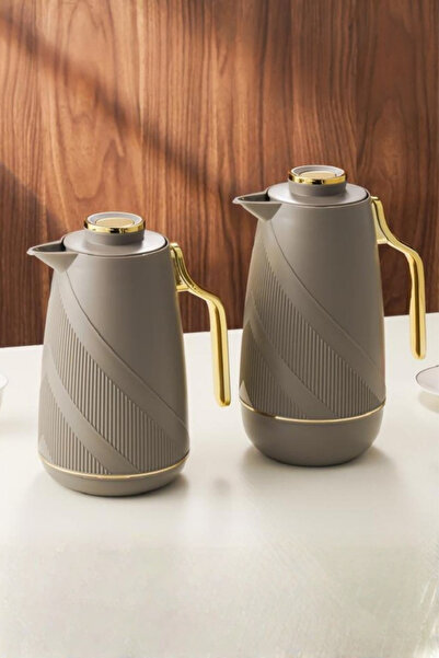 Generic 1-liter tea and coffee thermos set with an elegant design