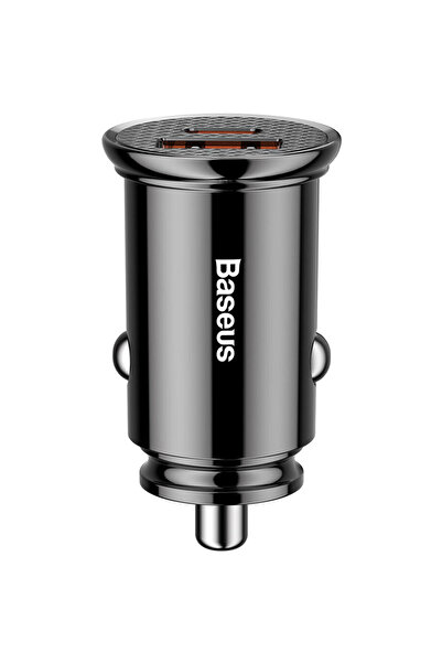 Baseus Dual USB Port and Type-C Dual Port 30W, Black