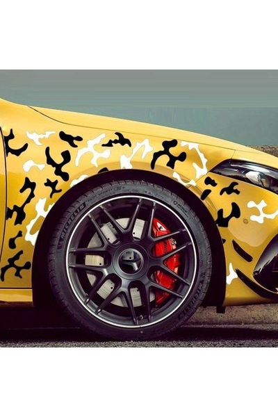 Avex Set 2 stickere autoadezive Tuning in doua culori, model "Paint Stains", ...