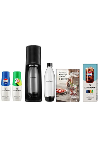 sodastream Terra neagrДѓ | 2 sticle de 1 L | 2 siropuri Pepsi /7 Up de 400 ml