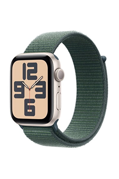 Apple Carcasă din aluminiu Starlight de 44 mm pentru ceas SE GPS cu buclă spo...