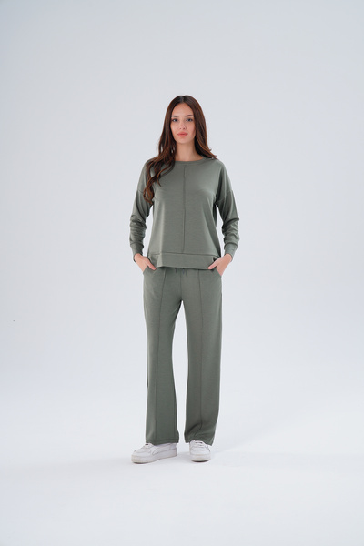 Paw Garage طقم نسائي عالي الجودة من قماش المودال مقاس كبير - 1001