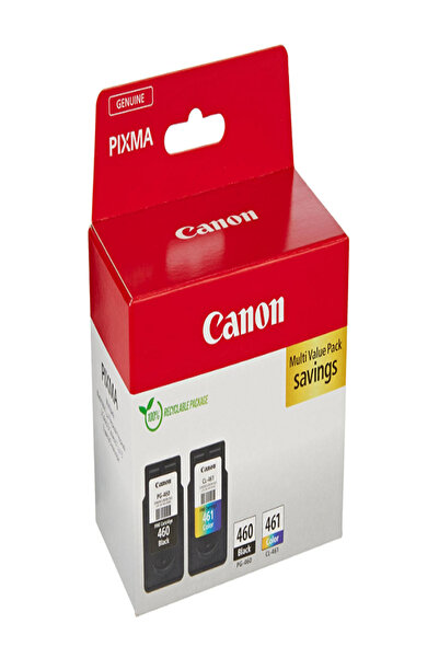 Canon INK Cartridge PG 460 (Black) CL 461 (Color) EMB Multicolor (Multi Value...