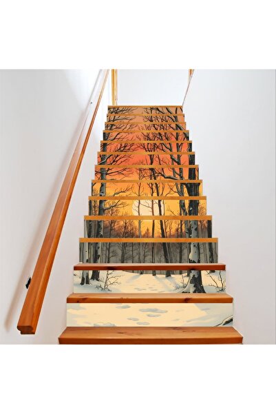 Avex Sticker decorativ pentru scari interioare, print autoadeziv de inalta re...