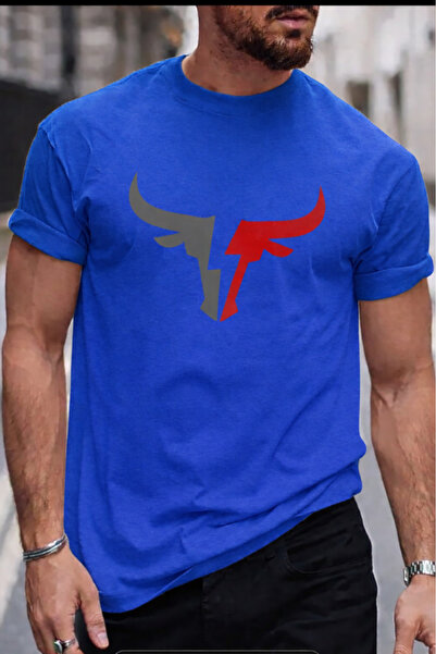 New Shine تي شيرت مطبوع عليه شكل ثور للجنسين