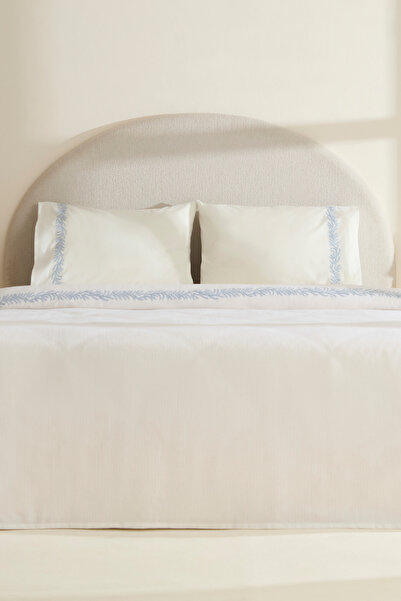 Karaca Home Sparky %100 Pamuk Yaprak Nakışlı Çift Kişilik Pike Takımı