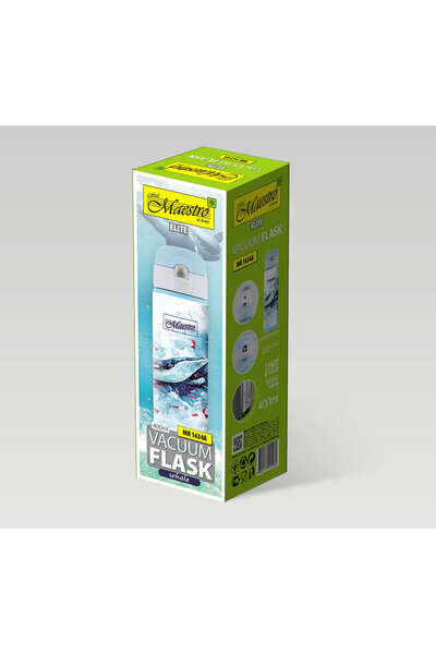 Maestro Thermos MR-1634-A, Blue, 0.4L, Stainless steel, Keeps liquids hot for...