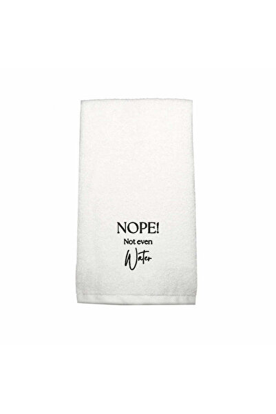 BYFT Embroidered For You Ramadan Cotton Hand Towel - Nope! Not even Water Design