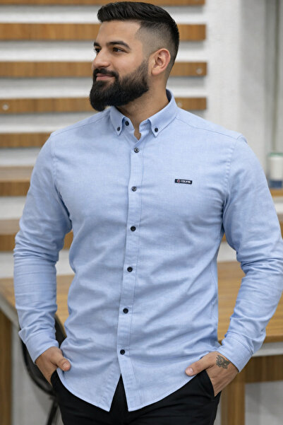 COLVIS MAN Cămașă pentru bărbați din țesătură denim, din gabardină, cu croial...
