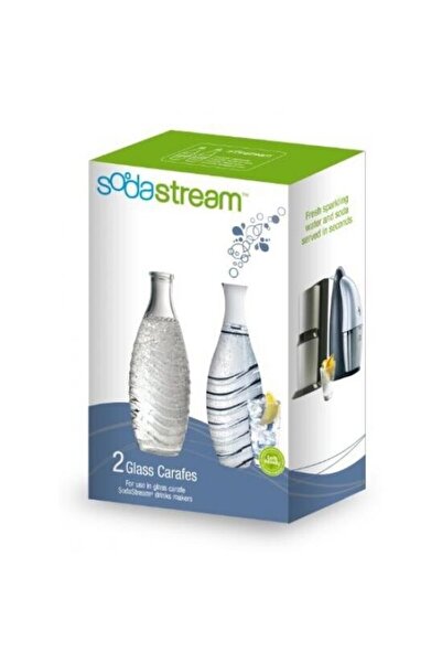 sodastream Set of 2 glass carafes 615 ml, for Crystal or Penguin machines