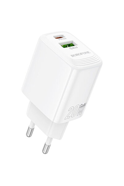 Borofone Incarcator pentru Priza, Type-C + USB-A, PD20W, QC3.0, GaN - Fuente ...