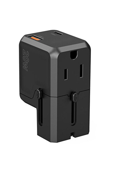 CHOETECH 6932112106186 PD6038 Încărcător de călătorie USB-C USB-A PD 20W SUA ...