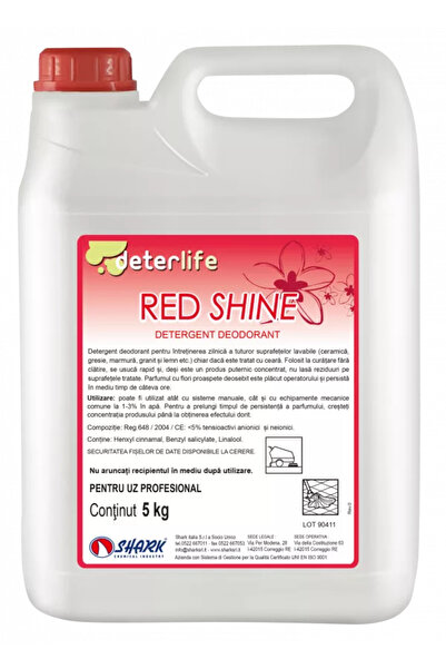 Shark RED SHINE DETERGENT FOR FLOORS WITH SHINY EFFECT 5 KG