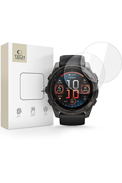 Tech-Protect Fit+ Sticla Tempered 2-Pack pentru Garmin Fenix 8 (51 mm), Trans...