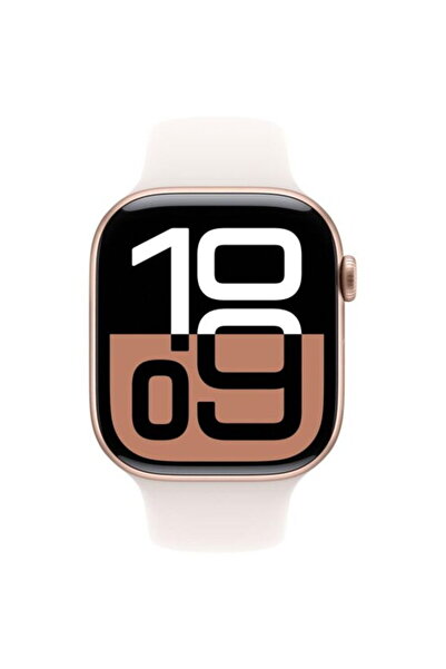 Apple Carcasă din aluminiu auriu-roz de 42 mm pentru ceasuri seria 10 GPS + C...