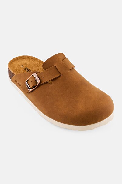 MUDD Women Adjustable Buckle Cork Mules, Tan
